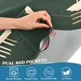 thumbnail image 5 of Yayeee Kitchen Curtains Tier Set of 2 Light Filtering 57"x36" Over Sink Window Panels, Beige Plants, 5 of 7