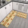 thumbnail image 2 of Pioneer Flower Floral Print Pattern Kitchen Rugs Sets Of 2, Anti Fatigue Non Slip Washable Floor Mats for Kitchen Sink Laundry, 17X30 Inch + 17X47 Inch, 2 of 6