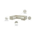 thumbnail image 2 of Meridian Furniture Quincy Cream Velvet Modular Sectional, 2 of 16