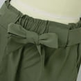 thumbnail image 6 of Sopiago Women's Cropped Paper Bag Waist Pants with Pockets Green,L, 6 of 7