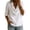 *White, variant on VBVC Women's Cotton Linen 3/4 Sleeve Tops , Ladies' Cowl Neck Loose Blouses , Casual Breathable Summer Shirts For Women,Black,S-2XL