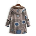 thumbnail image 2 of Aayomet Coat Women Women's Teddy Bear Oversized-Fit Lapel Jacket,Gray 3XL, 2 of 4