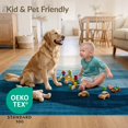thumbnail image 4 of ODIKA 2'x3' Ultra-Soft Accent Mat, Abstract Modern Minimalist Current Motif With Watercolor Wash None Washable, Bare feet friendly, Easy Care Indoor rug for Bedside, Footrest, 4 of 7