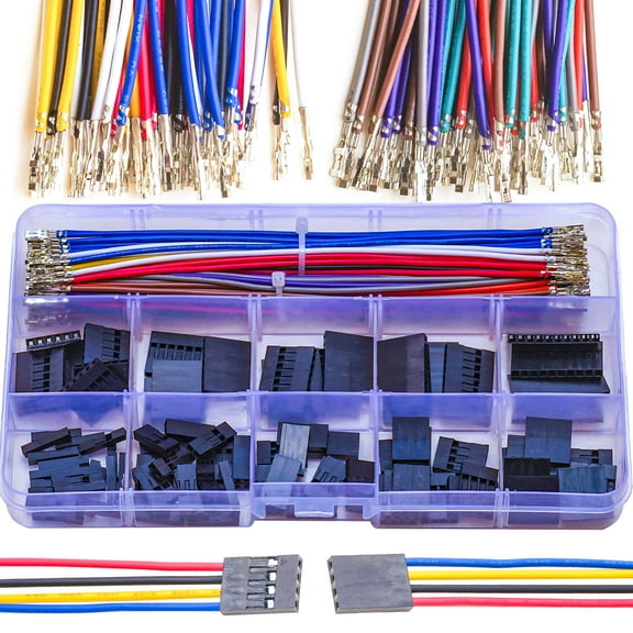 Keszoox Dupont 2.54mm Female to Female Cable Connector Kit 22AWG Premium Pre-Crimped Cables