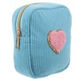 thumbnail image 1 of Mini neceser de dibujos animados con parche de corazón, pequeño neceser para bolso, neceser de viaje, moderno organizador de maquillaje para mujeres y niñas, pequeño neceser con cremallera, 1 of 8