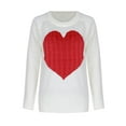 thumbnail image 3 of Sweaters for Women Valentine's Day Gift Long Sleeve Crewneck Cute Heart Print Knitted Pullover Sweaters Shermie, 3 of 6