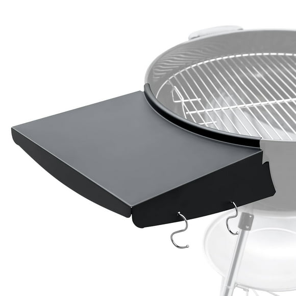 QuliMetal Grill Table Shelf for Weber Kettle Grills 22 Inch, Side Table Shelf Replaces Weber Master Touch & Original Charcoal Grill, Grill Accessories for Weber Kettle, Outdoor Steel BBQ Table Shelf