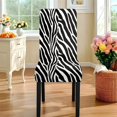 thumbnail image 2 of Xoenoiee Zebra Stripe Print 7 Pcs Tablecloth Chair Covers Set Stretchable Washable Rectangle Table Cover with Seat Slipcovers for Dining Room Banquet Wedding Party Kitchen Decor, 2 of 6