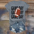 thumbnail image 2 of Charmgo Haut pour Femmes T-Shirts Tendance pour Jour de Match T-Shirt Imprimé 2D Manches Courtes Col Rond T-Shirt Mode Léger Doux Tenue Décontractée pour Femmes Football Gris G, 2 of 4