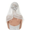 thumbnail image 3 of Breathable Lace Face Veils For Brides Mantilla Suitable For Weddings And Event Bridal Wrap, 3 of 9