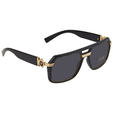Versace Dark Grey Geometric Men's Sunglasses VE4399 GB1/87 58