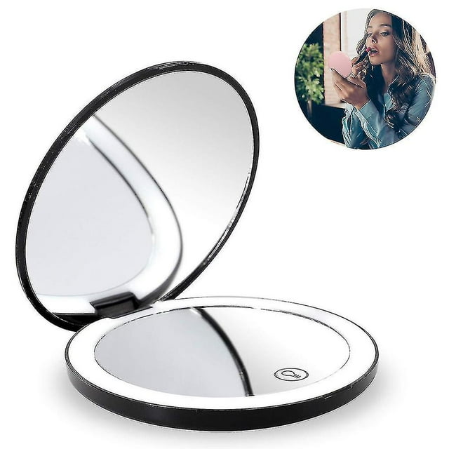 Lighted Makeup Mirror For Travel,illuminated Double Side Mirror