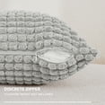 thumbnail image 4 of Deconovo Solid Soft Pillowcases Light Gray Throw Pillow Covers Decorative Cushion Covers for Couch 22 x 22 inch Light Gray Set of 2, 4 of 6