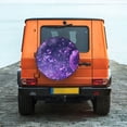 thumbnail image 6 of Logiee Purple Bubble Abstract Art Print Spare Tire Cover, Universal Wheel Protectors,Waterproof Dust-Proof UV Sun Wheel Tire Cover,Fit for SUV, RV, Travel Trailer, Truck-14 inch, 6 of 6