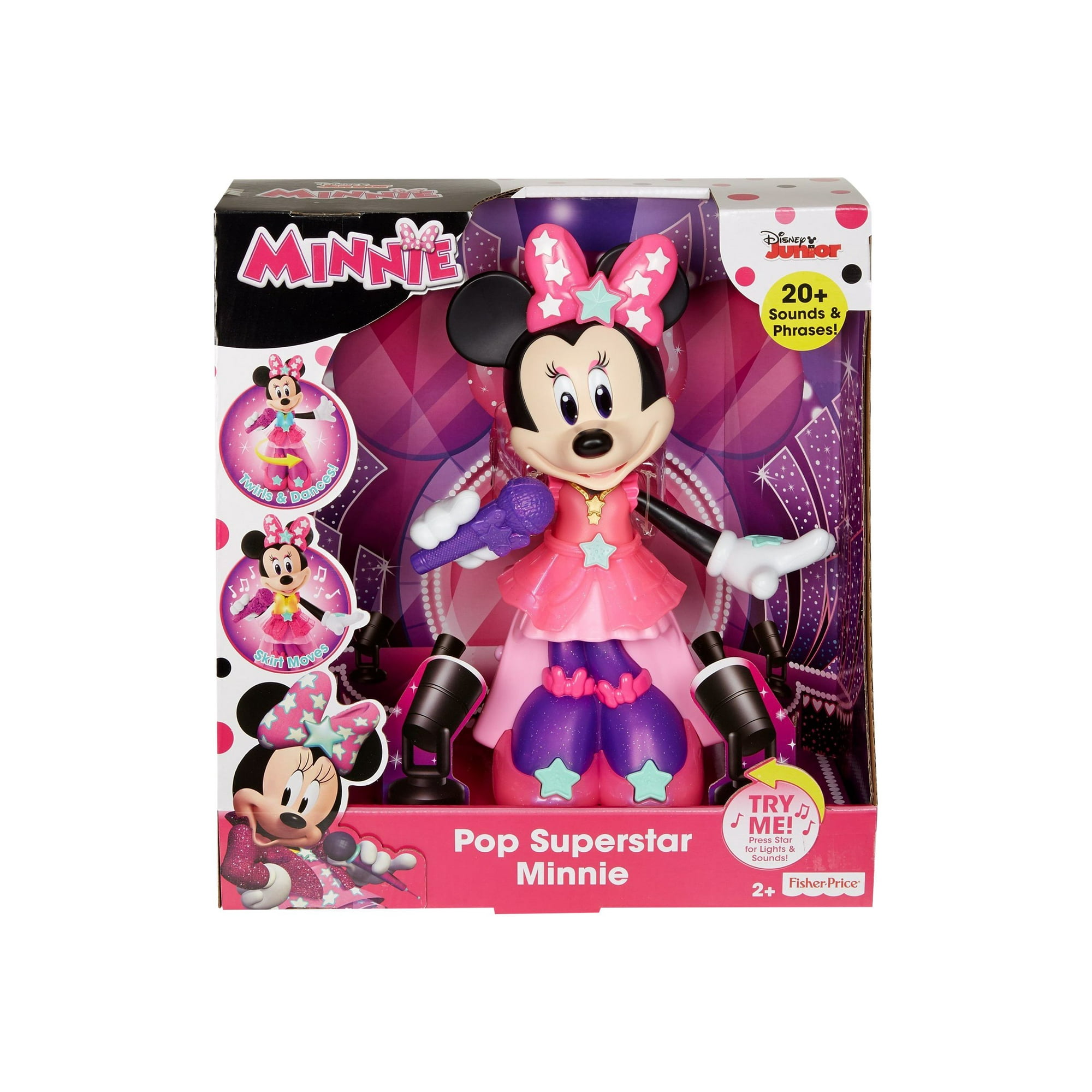 Disney Junior Minnie Mouse Pop Superstar Minnie pink Walmart