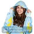 thumbnail image 6 of Solaris Oversized Hoodie Blanket Sweatshirt,Super Soft Warm Comfortable Sherpa Giant Pullover with Large Front Pocket,for Adults Men Women Teenagers, Blue Thunder, 6 of 7