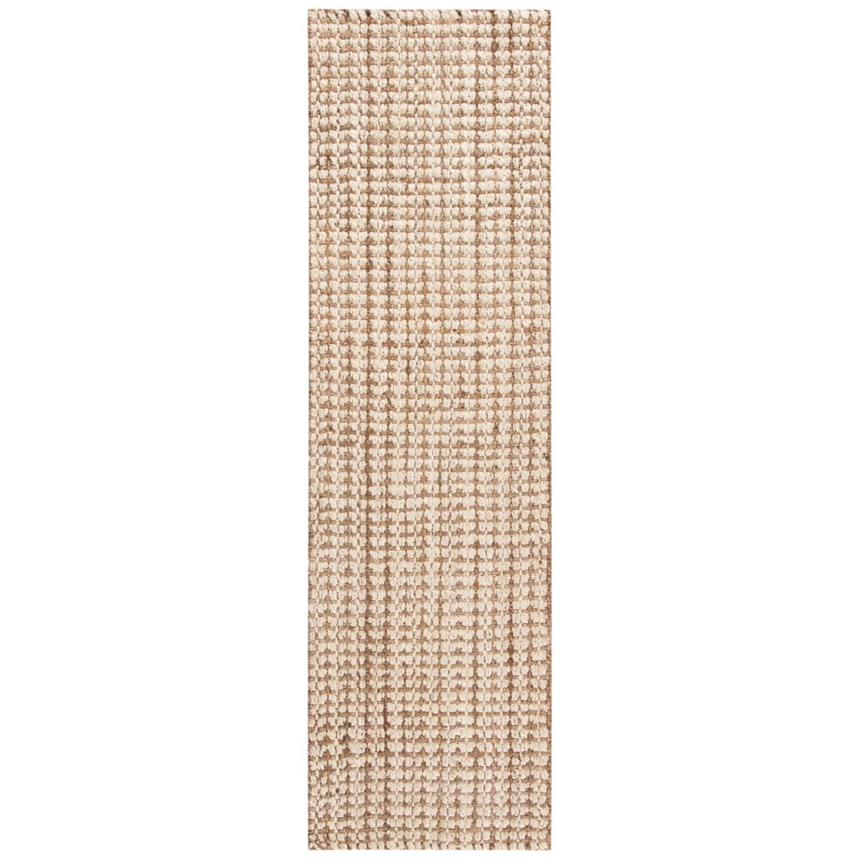 SAFAVIEH Natural Fiber Aletha Solid Jute Runner Rug, Ivory/Natural, 2'3" x 8'