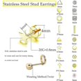 thumbnail image 3 of 18 Pairs Tiny Cartilage Stud Earrings for Women Men CZ Stud Earrings Stainless Steel Geometric Barbell Flat Back Earrings Piercing Set------Product co, 3 of 5