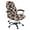 Cow Print Brown Black Beige, variant on SCRAWLGOD Fur Leopard Print Anti-Dust Office Chair Cover Stretchy Comfortable Computer Desk Chair Seat Covers Stain Resistant Removable Boss Chair Slipcovers, L