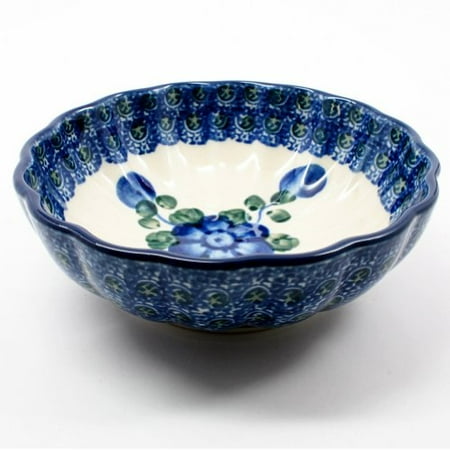 

Polish Pottery Small Scalloped Bowl #163