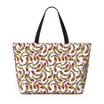 thumbnail image 2 of Pofeuu Colorful Fishes Print Beach Bag,Waterproof Sandproof Beach Tote Bag, Large Capacity Foldable Beach Bags for Women, 2 of 7