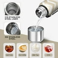 thumbnail image 3 of 20 Oz Beige and White Modern Art Geometric Coffee Tumbler Double Wall Insulated Stainless Steel Water Bottle | Metal Reusable Thermoses Flask with Cup Cap | Leak & Sweat Proof with Anti-Dust Lid, 3 of 7