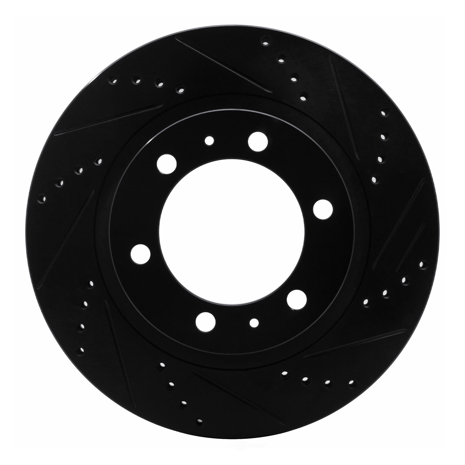 Dynamic Friction Company 633-76128R DFC Brake Rotor - Drilled And Slotted - Black