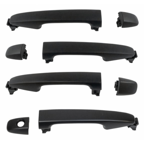 DAMAIJOY Car Door Handle Exterior Front Rear Left Right 4pcs Black Paint to Match for Toyota for Camry L 2012-2014 & LE/SE/XLE 2012-2017 & XSE 2015-2017 6921706370 6921106090