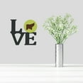 thumbnail image 2 of Caroline's Treasures BB7678WALV Poitou Poiteuin Donkey Green Metal Wall Artwork LOVE, 12X12, multicolor, 2 of 2