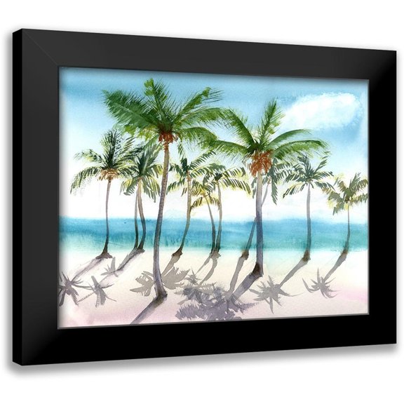 Shefranov, Olga 14x12 Black Modern Framed Museum Art Print Titled - Palm Trees