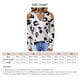thumbnail image 5 of Blusa de manga larga con estampado hueco para mujer, informal, holgada, con hombros descubiertos, para el trabajo, 5 of 5