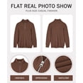 thumbnail image 3 of CASSIE LIZ Plus Size Womens Sweaters 5X Quarter Zip Pullover Fall Fashion Brown Oversized Winter Dressy 5XL 26W 28W, 3 of 4
