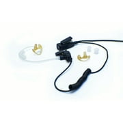 Single-Wire Surveillance Earpiece Mic Kit for All Kenwood and Baofeng 2-prong audio port radio models S47 Series
