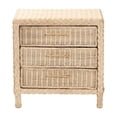 thumbnail image 3 of bali & pari Lanica Japandi Sun Bleached Rattan 3-Drawer Nightstand, 3 of 22