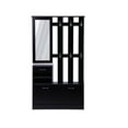 thumbnail image 6 of Smuxee 3-in-1 Hall Tree with Coat Hook and Entryway Bench,Shoe Cabinet Coat Rack with Mirror,Black, 6 of 7