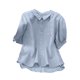 thumbnail image 1 of mfyjkho Tops Elegantes Para Mujer, Top Informal De Moda Para Mujer, De Color Liso, Con Bolsillo, Cuello Redondo Y Manga Corta Tops Para Hacer Ejercicio Para Mujer Xxl(4), 1 of 4