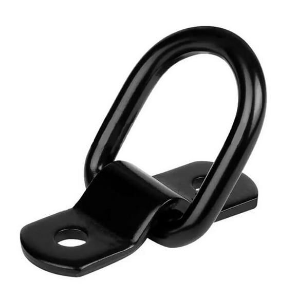 6 Pack Tie Down D Rings for Trailer, Truck, Boat, Car, Kayak (Black)
