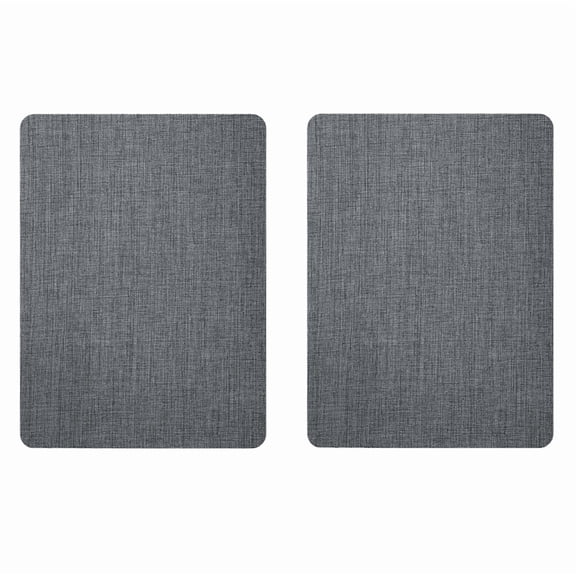 Zootealy 2 Pcs 8x11 in Self-Adhesive Linen Fabric Repair Patches for Sofa and Car Seats, Dark Gray