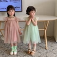 thumbnail image 4 of KYAIGUO 1-6Y Girls Fly Sleeve Tulle Dress for Toddler Baby Casual Beach Sundress Kids Summer Dresses, 4 of 10