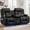 Black, variant on IPKIG Wall Hugger Power Recliner Loveseat with Massager, Heater, Bluetooth, LED Lights & Console, Velvet Brown Home Theater Seating Sofa