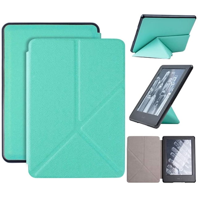 Origami Case for Kindle 10th Generation 2019 Releases - Smart Waterproof Leather Fold Stand Cover with Auto Wake/Sleep Mint
