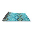 thumbnail image 2 of Ahgly Company Indoor Round Southwestern Light Blue Country Area Rugs, 3' Round, 2 of 4