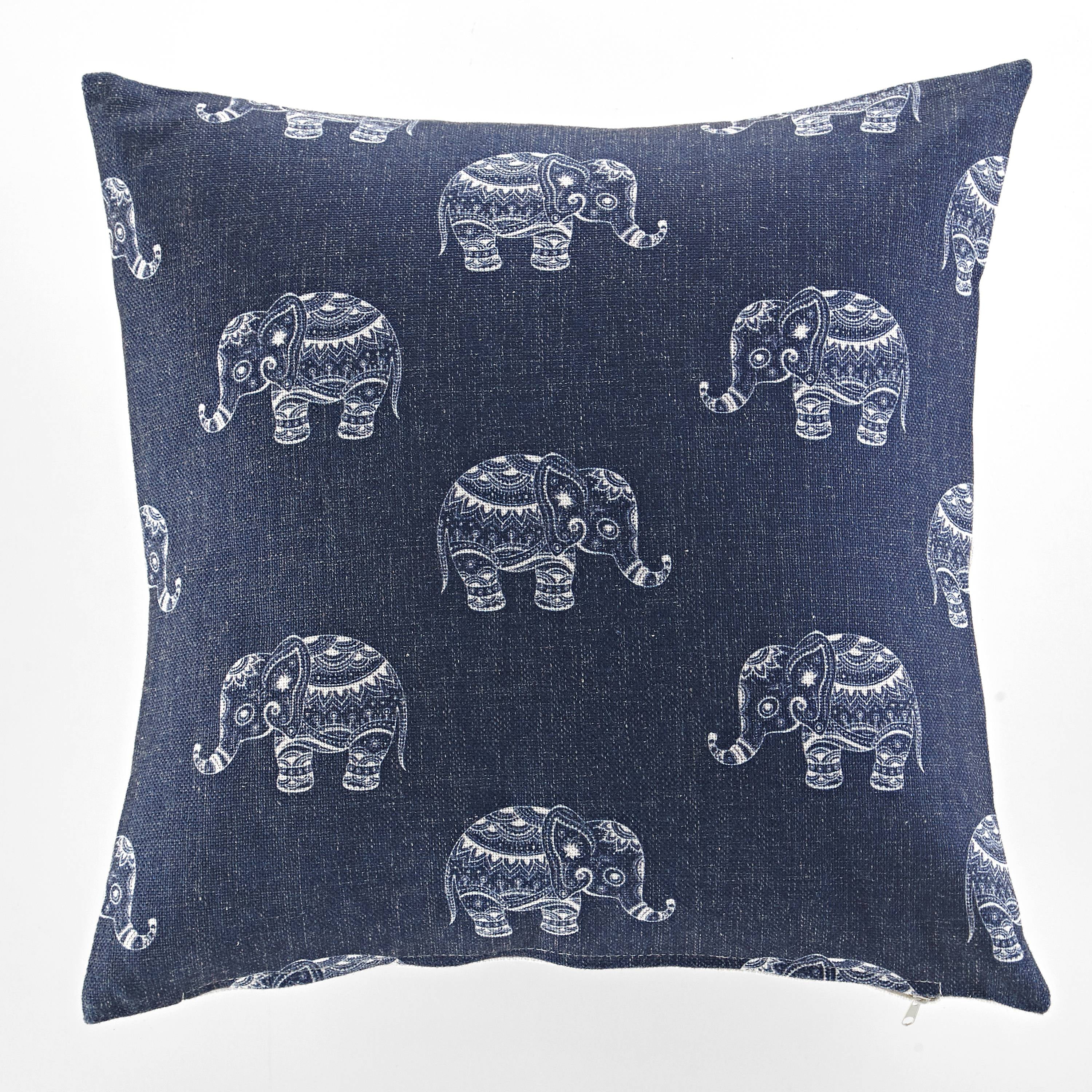 Mainstays Navy Elephant Throw Pillow