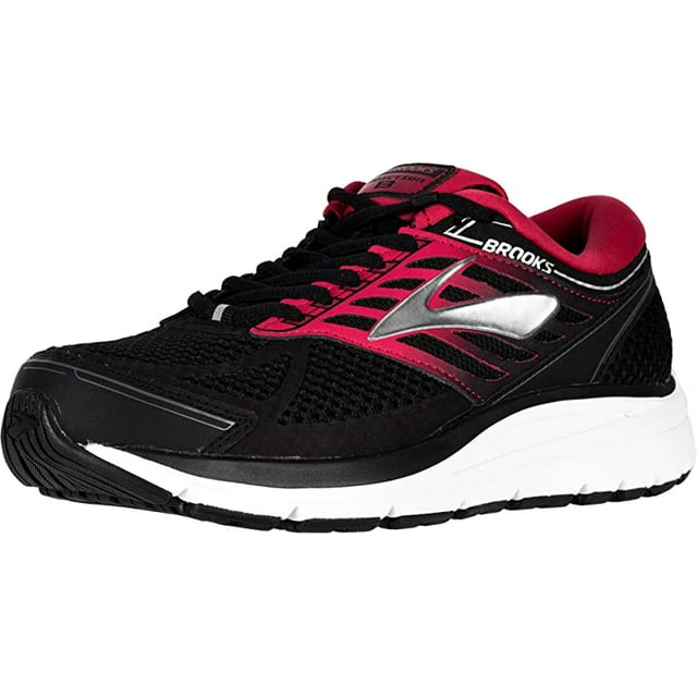 Brooks Women's Addiction 13 Running Shoe, Black/Pink/Grey, 11.5 D(W) US