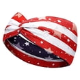 thumbnail image 2 of Knotted Bandana, Sports Headband, American Flag Star Stripe Print and Sweat Absorbent Fabric, for Yoga Workout, Outdoor Running, Independence Day Themed Party, 2 of 6