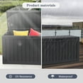 thumbnail image 2 of 80 Gallon Waterproof Deck Box Patio Furniture Storage Box with Lockable Lid, Resin Outdoor Storage Bin for Garden, Yard, Poolside, Black, 2 of 7