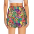thumbnail image 2 of Lsque Colorful Dinosaur Printed Women's Running Shorts with Liner Pockets,Elastic Quick Dry Workout Athletic Gym Yoga Shorts,Womens High Waist Shorts-Large, 2 of 9