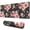 Pioneer Flower Floral, variant on Long Mouse Pads for Desk,Pioneer Flower Floral Print Pattern Desk Mats on Top Of Desks, Desk Mouse Pad Extra Large with 3mm Non-Slip Base and Stitched Edge for Gaming,Office,Work,Home 31.5"x11.8"