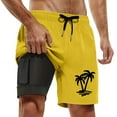 thumbnail image 4 of Men's Swim Trunks with Compression Liner, Inseam Board Shorts, Pockets, Polyester & Spandex Material, for Water Sports, 4 of 4