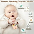 thumbnail image 6 of Baby Teething Toys 6 to 12 Months Boys Girls Gifts, Silicone Remote Control Infant Teething Chew Toys for 3 6 12 18 Months, Relief Soothe Babies Gums Sensory Travel Teether Toys, 2 Pack  Pink & Black, 6 of 7